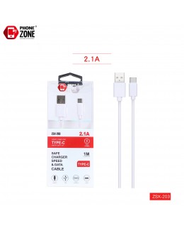CAVO USB PER TYPE-C BIANCO ZSX-203 TYPE-C 1,59 €